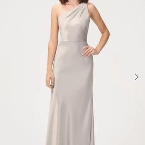 Jenny Yoo dress in Latte color perfect for a bridesmaid or black tie event!